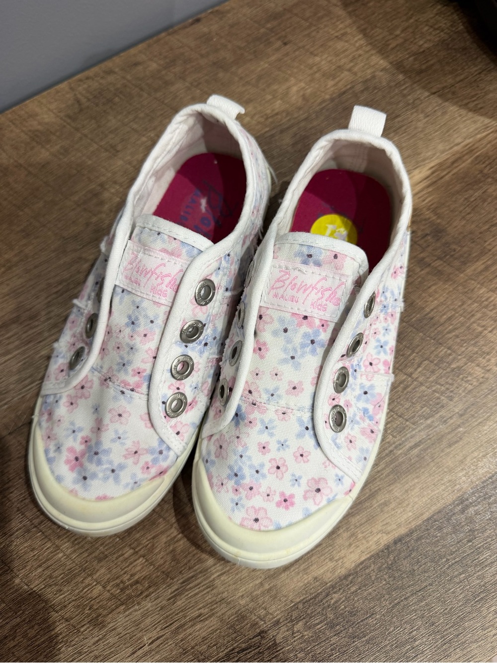 Blowfish Kids Floral Slip-On Sneakers - Pink, White